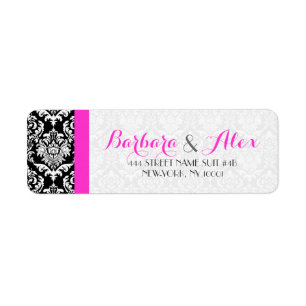 Rosa Streifen schwarz und weiß Damaskus 2