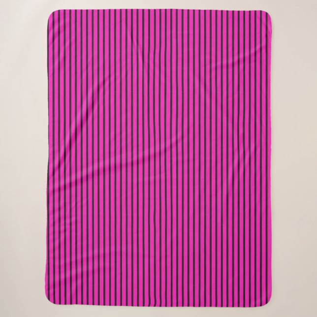 Rosa Streifen Sherpadecke (Vorderseite)