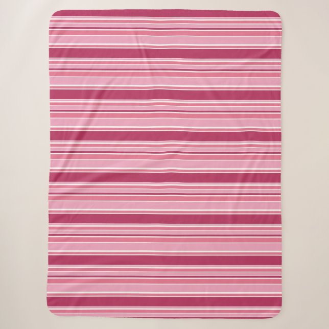 Rosa Streifen Sherpadecke (Vorderseite)