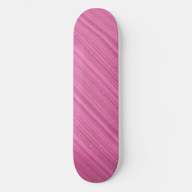 Rosa Streifen Skateboard (Vorderseite)