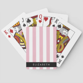 Rosa Streifen, Streifen, Linien, Ihr Name Spielkarten