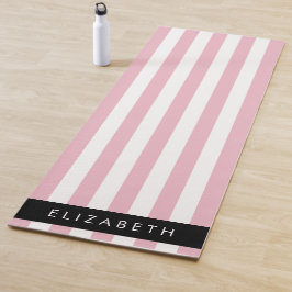 Rosa Streifen, Streifen, Linien, Ihr Name Yogamatte