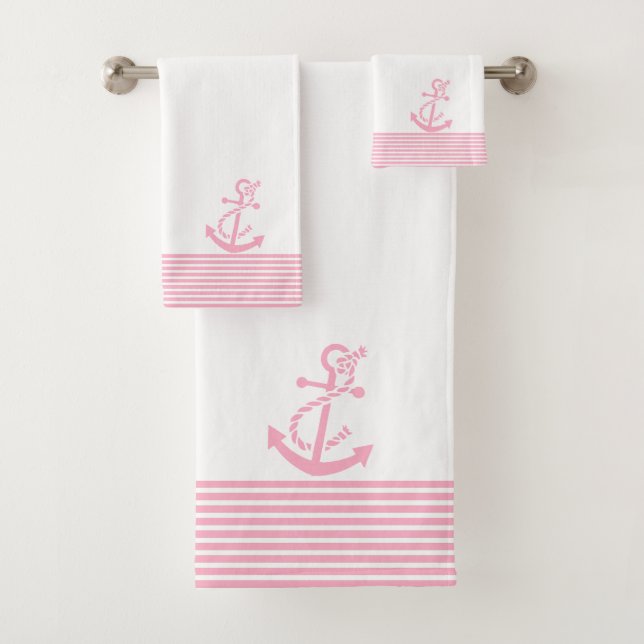 Rosa Streifen und nautisches Set (Insitu)