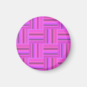 Rosa Streifen Webmuster Magnet