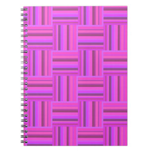 Rosa Streifen Webmuster Notizblock