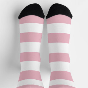 Rosa Streifen, weiße Streifen, gestreiftes Muster Socken