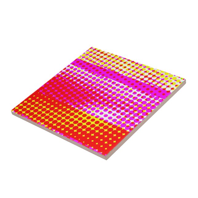 rosa Streifenmuster Fliese (Seite)