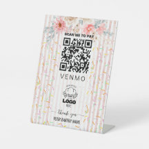 Rosa Streusel-Bäckerei Venmo-Zahlungs-QR-Code