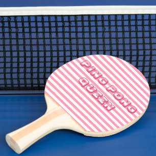 Rosa Stripes KÖNIGIN KLINGELN-PONG Tischtennis Schläger
