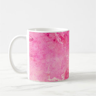 Rosa Strukturen, handgefertigt auf einem Papierbil Kaffeetasse