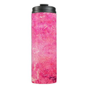 Rosa Strukturen, handgefertigt auf einem Papierbil Thermosbecher