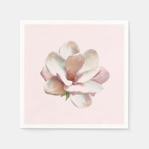 Rosa südliche Magnolie Serviette