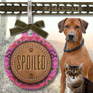 Rosa Südwest Western Leather Spoiled Hunde Cat Haustiermarke