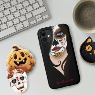 Rosa Sugar Skull Portrait Case-Mate iPhone Hülle