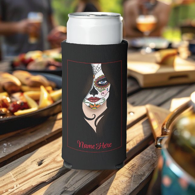 Rosa Sugar SKull Selters Dosenkühler (Von Creator hochgeladen)