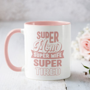 Rosa Super-Mama Tasse