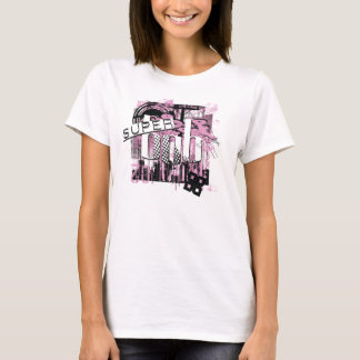 Rosa SuperBob Spaghetti-Bügel T-Shirt