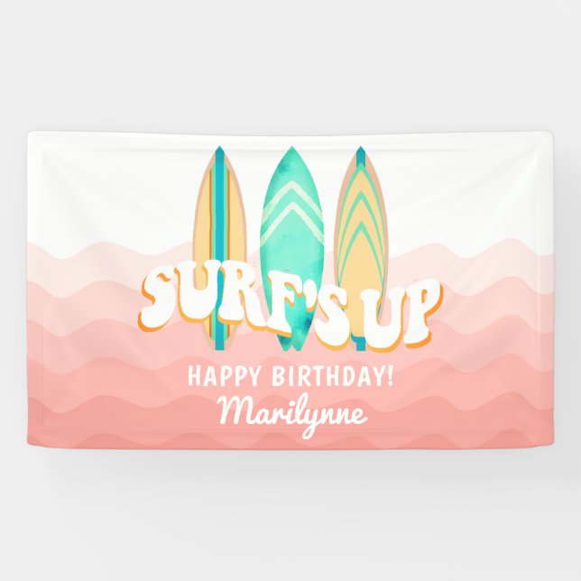 Rosa Surfbretter Banner (Horizontal)