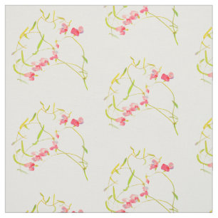 Rosa süße Erbsen-Blumen-Muster Stoff
