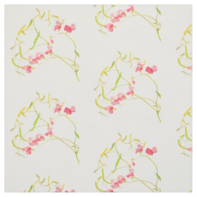 Rosa süße Erbsen-Blumen-Muster Stoff (Muster)