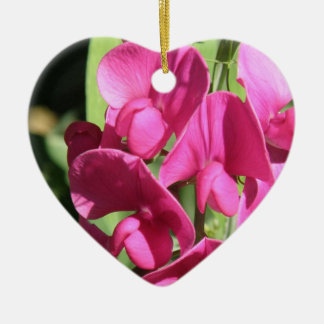 Rosa süße Erbsen-Verzierung Keramik Ornament