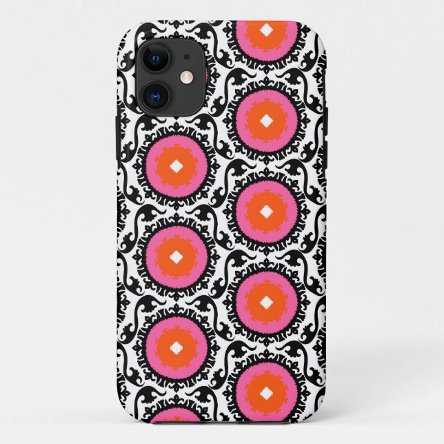 Rosa Suzani Muster Case-Mate iPhone Hülle (Rückseite)