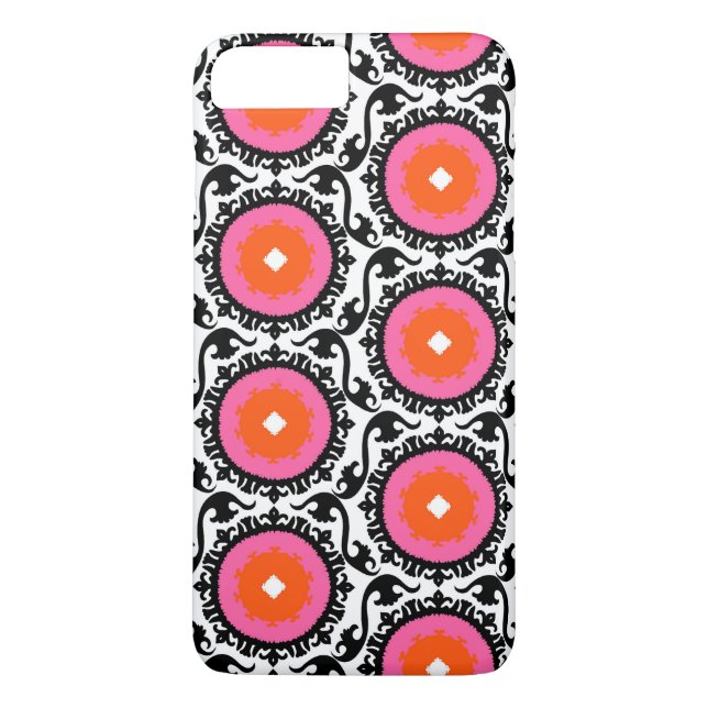 Rosa Suzani Muster Case-Mate iPhone Hülle (Rückseite)