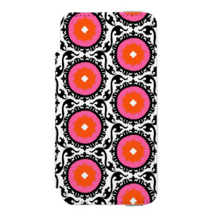 Rosa Suzani Muster Incipio Watson™ iPhone 5 Geldbörsen Hülle