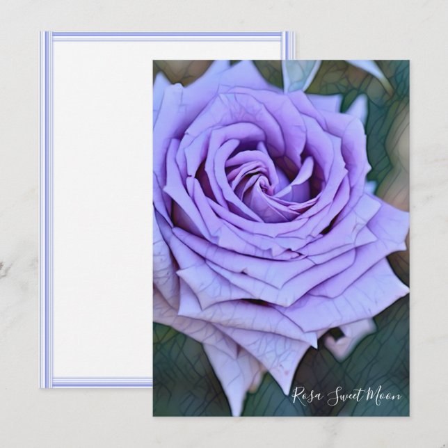 Rosa Sweet Moon: Flat Card (Vorne/Hinten)