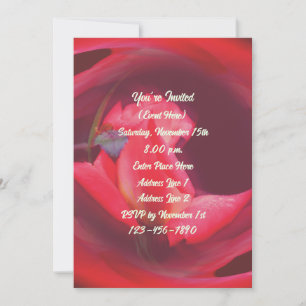 Rosa Swirbeln Rosenknospe Floral Art Party Einladung