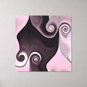 Rosa Swirl 45 Leinwanddruck