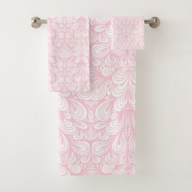 Rosa Swirl Badhandtuch Set (Insitu)