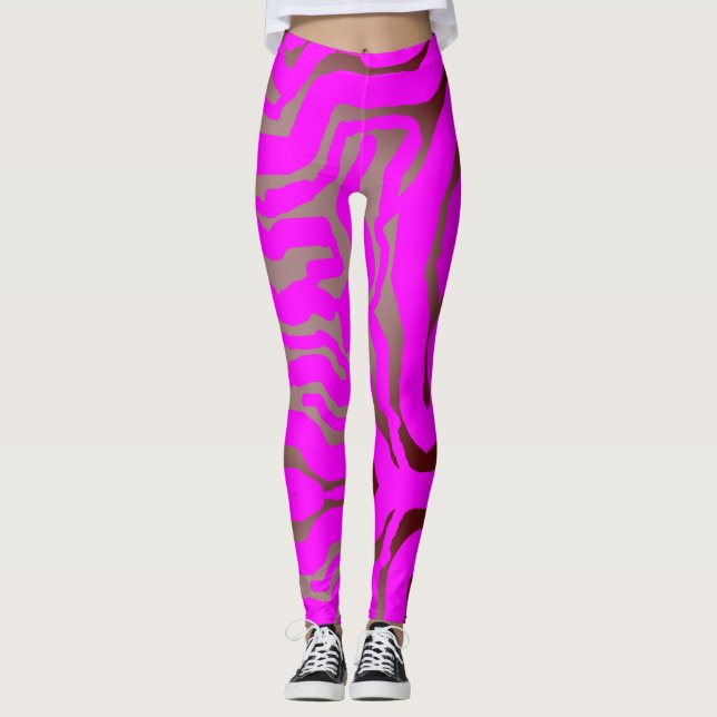 Rosa Swirl Leggings (Vorderseite)
