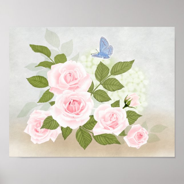 Rosa Symphonie-Rose Poster (Vorne)