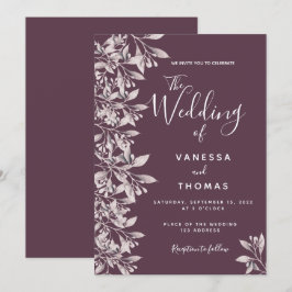 Rosa-Syndrom-Hochzeit Einladung