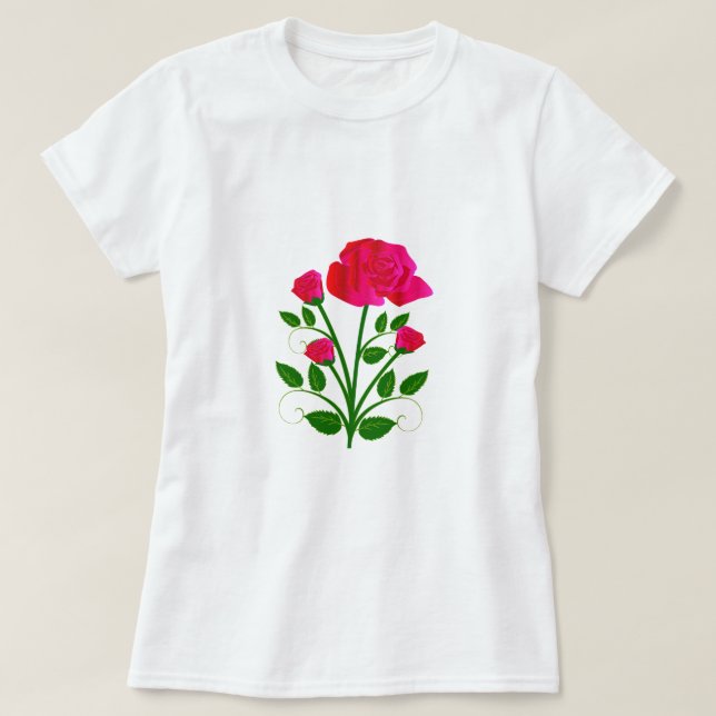 Rosa T - Shirt (Design vorne)