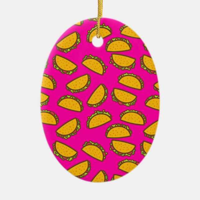 Rosa Tacos Keramikornament (Vorne)