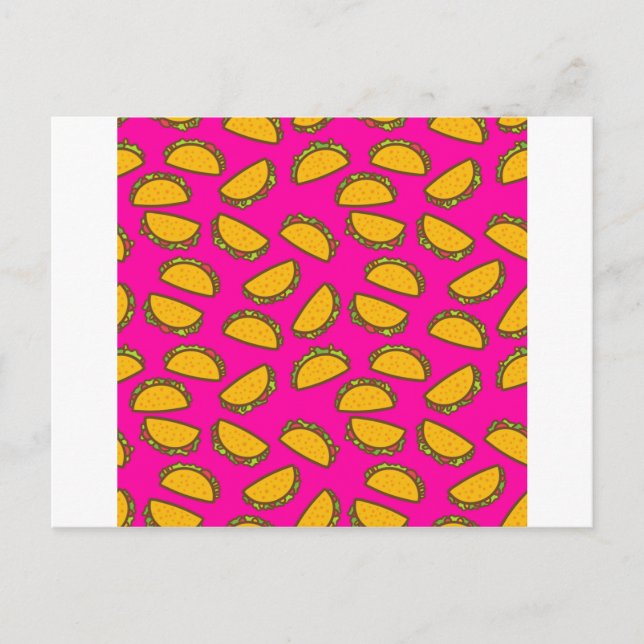 rosa Tacos Postkarte (Vorderseite)