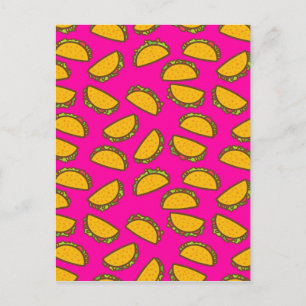 Rosa Tacos Postkarte