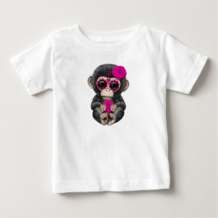 Rosa Tag des Toten Schimpansen Baby T-shirt
