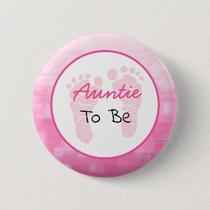 Rosa Tante zum Kinderdusche Button