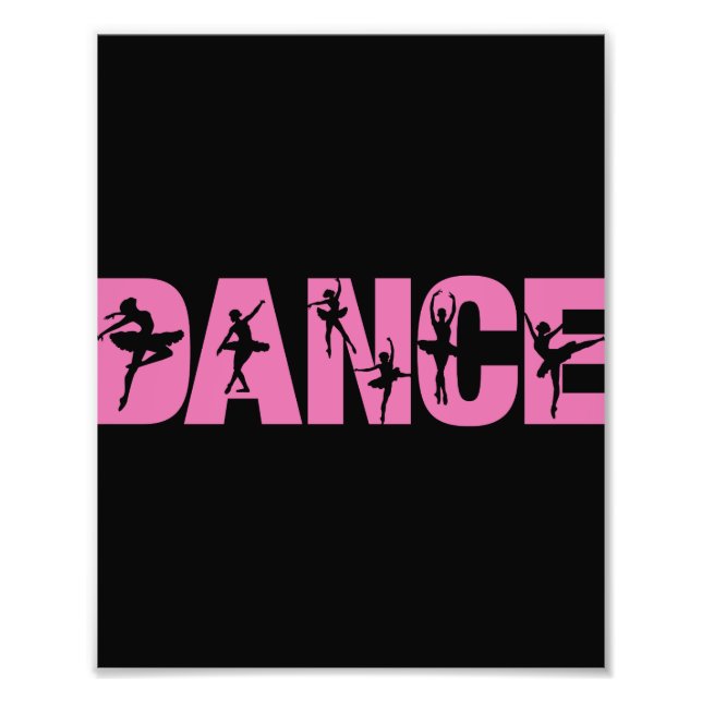 Rosa Tanz mit Ballerina Cutouts Fotodruck (Vorne)