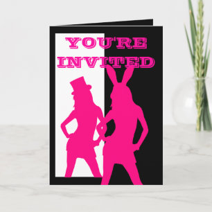 Rosa Tänzerinnen Party Einladung