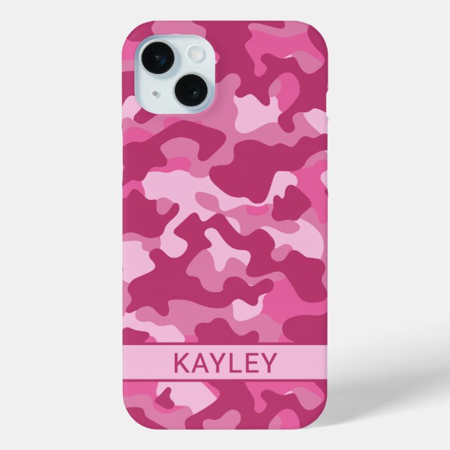 Rosa Tarndruck Personalisiert Case-Mate iPhone Hülle (Rückseite)
