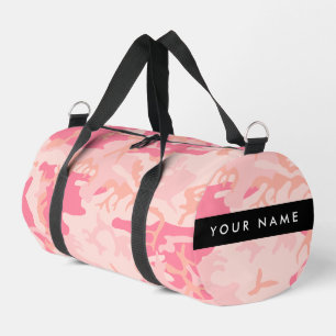 Rosa Tarnmuster, Ihr Name, Personalisieren Duffle Bag