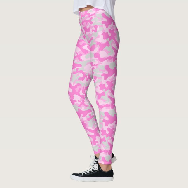 Rosa Tarnmuster  Leggings (Links)