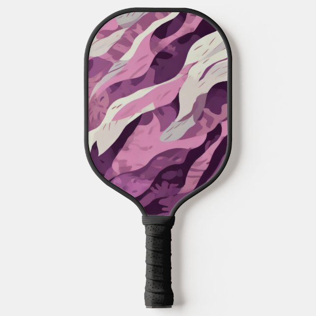 Rosa Tarnmuster Pickleball Schläger (Vorderseite)
