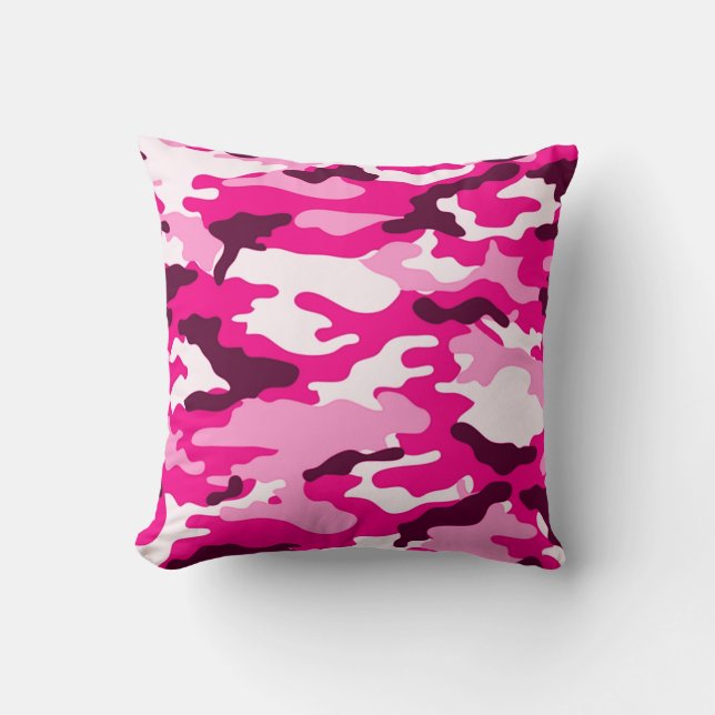 Rosa Tarnung Amerikanischer MoJo Pillow Kissen (Vorderseite)