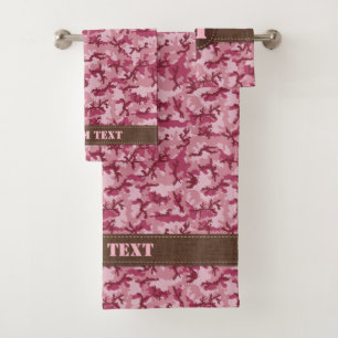 Rosa Tarnung Badhandtuch Set