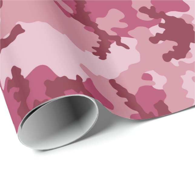 Rosa Tarnung Geschenkpapier (Rolleneckpunkt)
